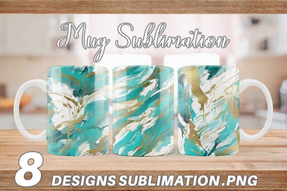 Download Mug Contemporary Art Turquoise - Premium Resources