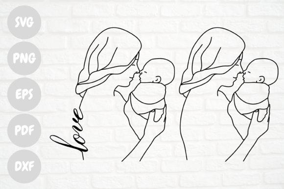 Download Mum Holding Baby Line Art - Baby line art Collection