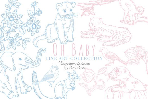 Download Oh Baby Line Art Clipart Collection - Baby line art Collection